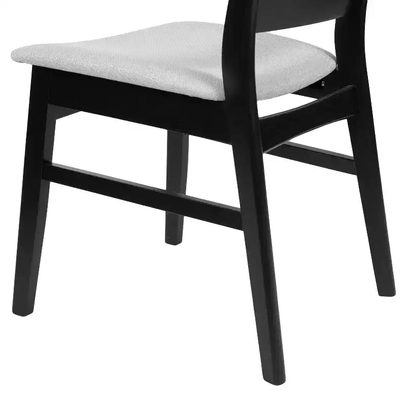 Christopher Knight Home Jinna Set da Pranzo Mid-Century Modern 5 Pezzi in Legno di Gomma con Sedie Imbottite