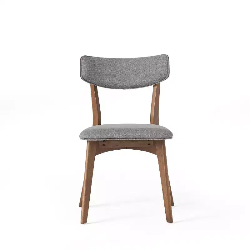 GDFStudio Megann Set Sala da Pranzo 5 Pezzi in Legno e Tessuto Stile Moderno Metà Secolo