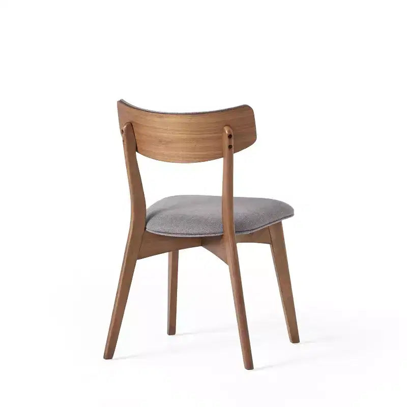 GDFStudio Megann Set Sala da Pranzo 5 Pezzi in Legno e Tessuto Stile Moderno Metà Secolo
