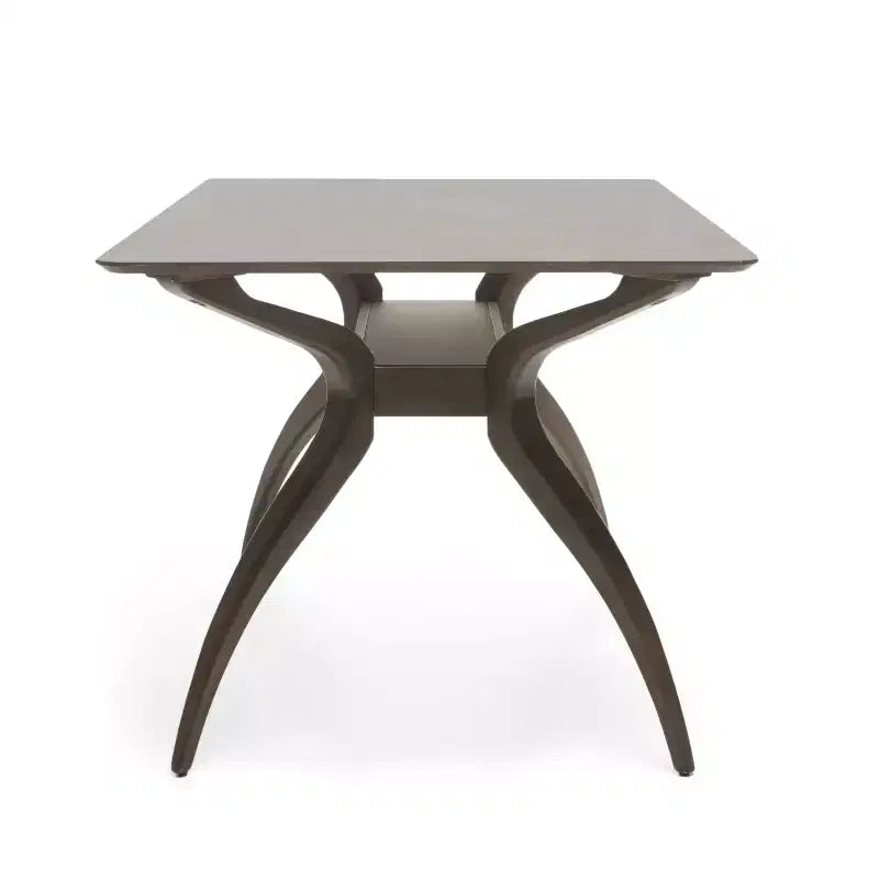 GDFStudio Megann Set Sala da Pranzo 5 Pezzi in Legno e Tessuto Stile Moderno Metà Secolo