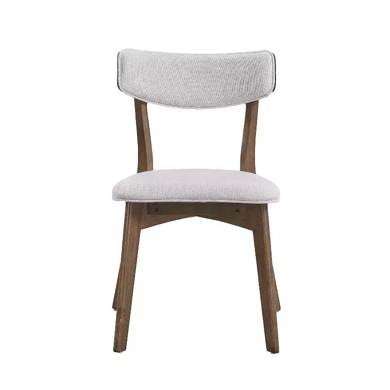 GDFStudio Megann Set Sala da Pranzo 5 Pezzi in Legno e Tessuto Stile Moderno Metà Secolo