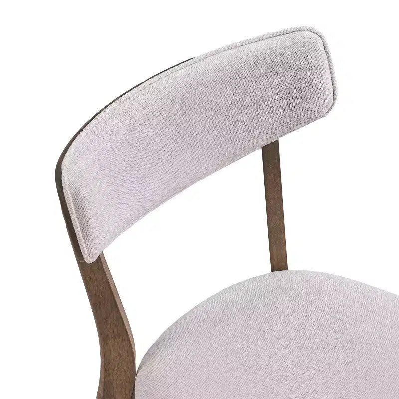 GDFStudio Megann Set Sala da Pranzo 5 Pezzi in Legno e Tessuto Stile Moderno Metà Secolo