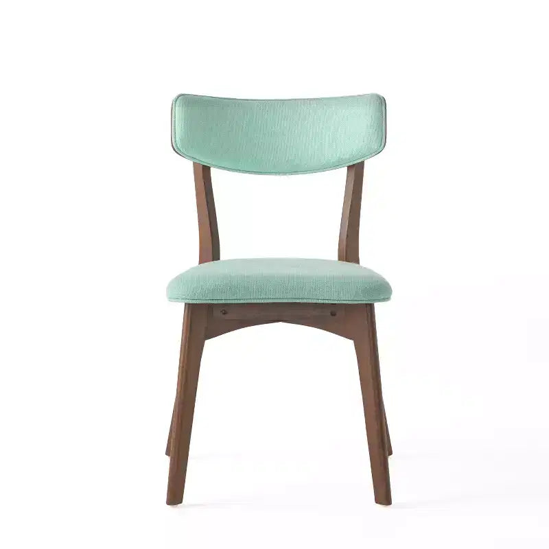 GDFStudio Megann Set Sala da Pranzo 5 Pezzi in Legno e Tessuto Stile Moderno Metà Secolo