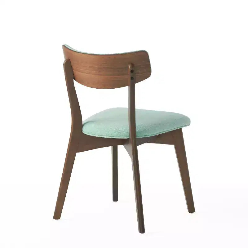 GDFStudio Megann Set Sala da Pranzo 5 Pezzi in Legno e Tessuto Stile Moderno Metà Secolo