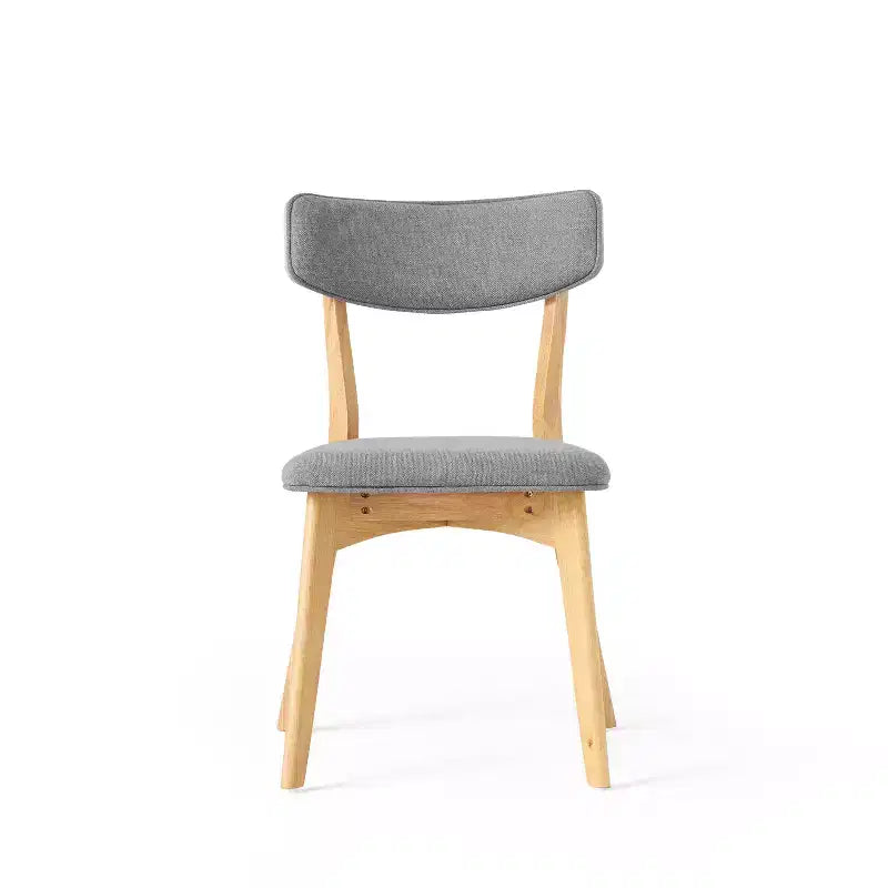 GDFStudio Megann Set Sala da Pranzo 5 Pezzi in Legno e Tessuto Stile Moderno Metà Secolo