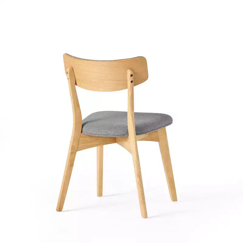 GDFStudio Megann Set Sala da Pranzo 5 Pezzi in Legno e Tessuto Stile Moderno Metà Secolo