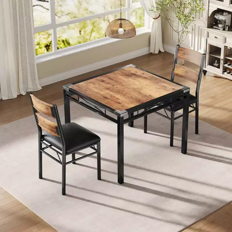 Set tavolo da pranzo per 4 persone, set da pranzo, tavolo e sedie da cucina in legno set da 4 con sedie imbottite per cucina, appartamento