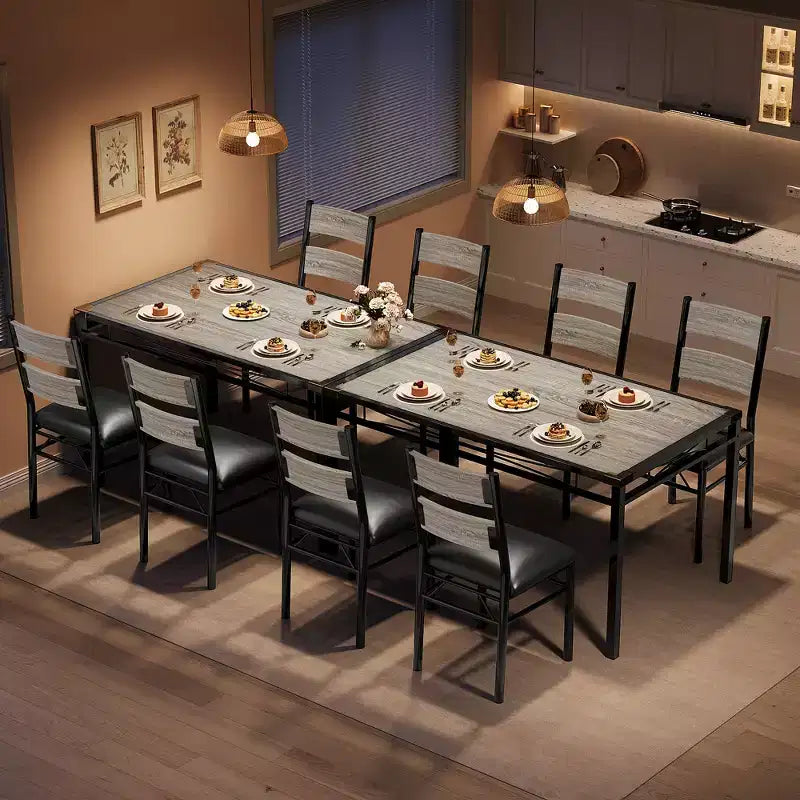 Set tavolo da pranzo per 4 persone, set da pranzo, tavolo e sedie da cucina in legno set da 4 con sedie imbottite per cucina, appartamento