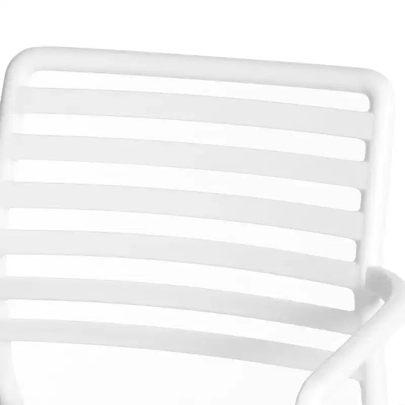 WestinTrends Playa Set Tavolo da Pranzo da 5 Pezzi per Interni ed Esterni in Metallo con Sedie da Giardino Impilabili in Plastica con Braccioli