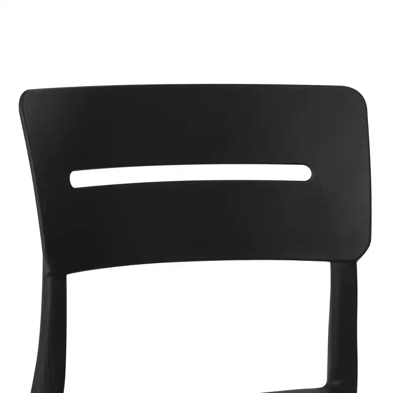 WestinTrends Playa Set da Pranzo Moderno da Esterno a 5 Pezzi con Tavolo Rotondo in Resina e Sedie Impilabili