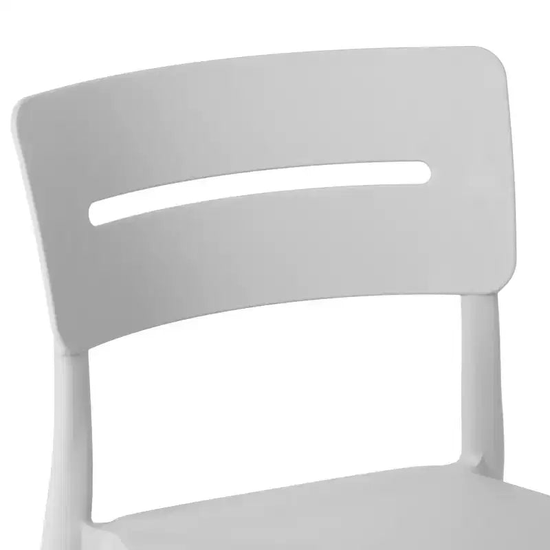 WestinTrends Playa Set da Pranzo Moderno da Esterno a 5 Pezzi con Tavolo Rotondo in Resina e Sedie Impilabili