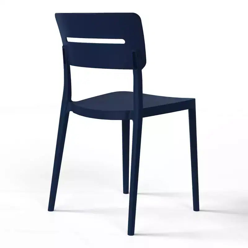 WestinTrends Playa Set da Pranzo Moderno da Esterno a 5 Pezzi con Tavolo Rotondo in Resina e Sedie Impilabili