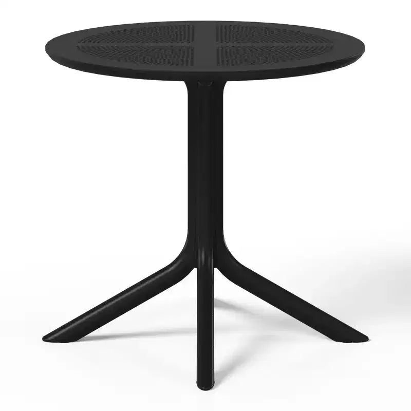 WestinTrends Playa Set da Pranzo Moderno da Esterno a 5 Pezzi con Tavolo Rotondo in Resina e Sedie Impilabili
