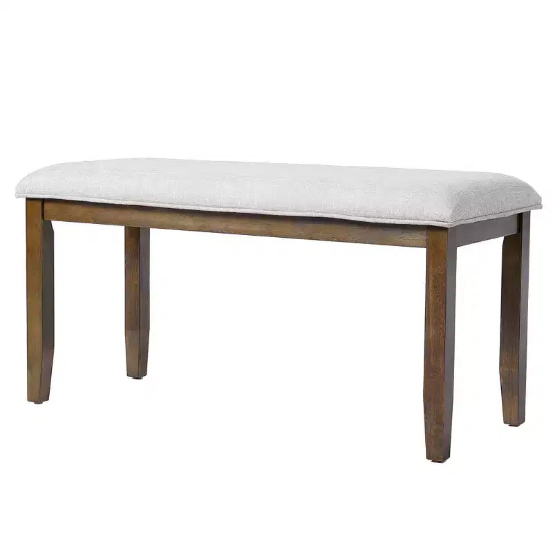 Set da pranzo allungabile per 6 persone in stile rustico, 7 pezzi: tavolo da cucina allungabile in legno con 6 sedie imbottite