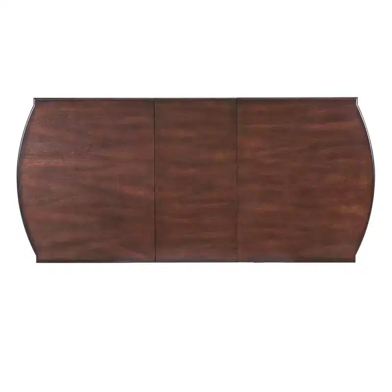 Set da pranzo allungabile per 6 persone in stile rustico, 7 pezzi: tavolo da cucina allungabile in legno con 6 sedie imbottite