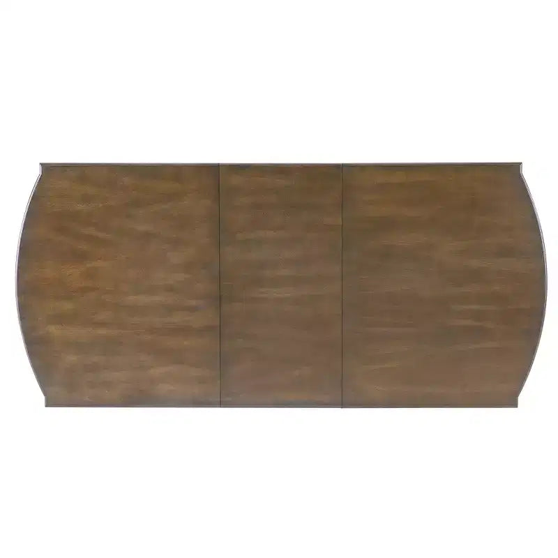 Set da pranzo allungabile per 6 persone in stile rustico, 7 pezzi: tavolo da cucina allungabile in legno con 6 sedie imbottite