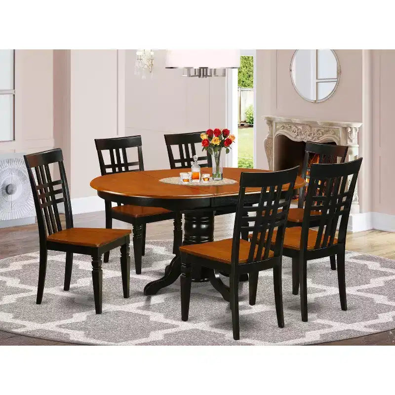 HomeStock Belmont Kitchen Tables And Chair Set With A Kenley Dining Table And Kitchen Chairs
