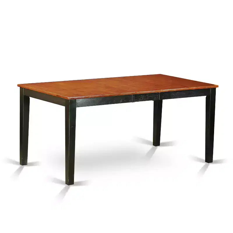 HomeStock Belmont set da 7 pezzi per cucina con un tavolo da pranzo e 6 sedie da cucina in nero e ciliegio