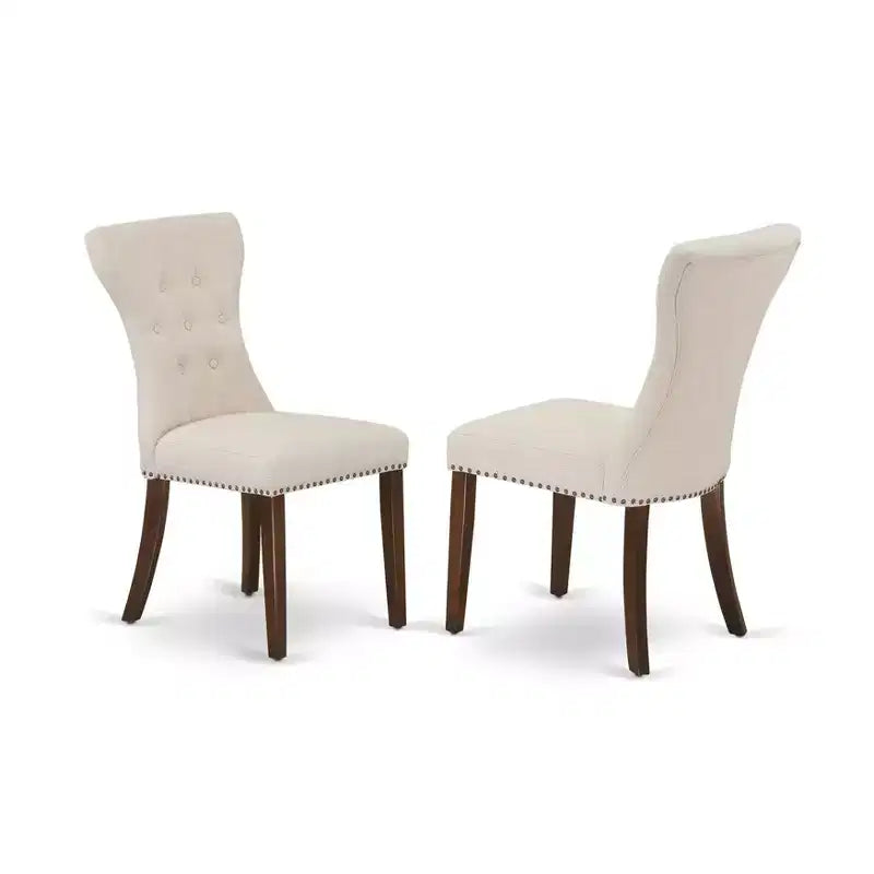 HomeStock Belmont - Set da pranzo 3 pezzi - 2 sedie da pranzo Parson e 1 tavolo da sala da pranzo (finitura mogano)