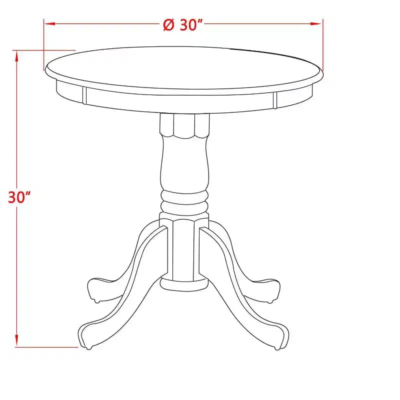 HomeStock Belmont - Set da pranzo 3 pezzi - 2 sedie da pranzo Parson e 1 tavolo da sala da pranzo (finitura mogano)