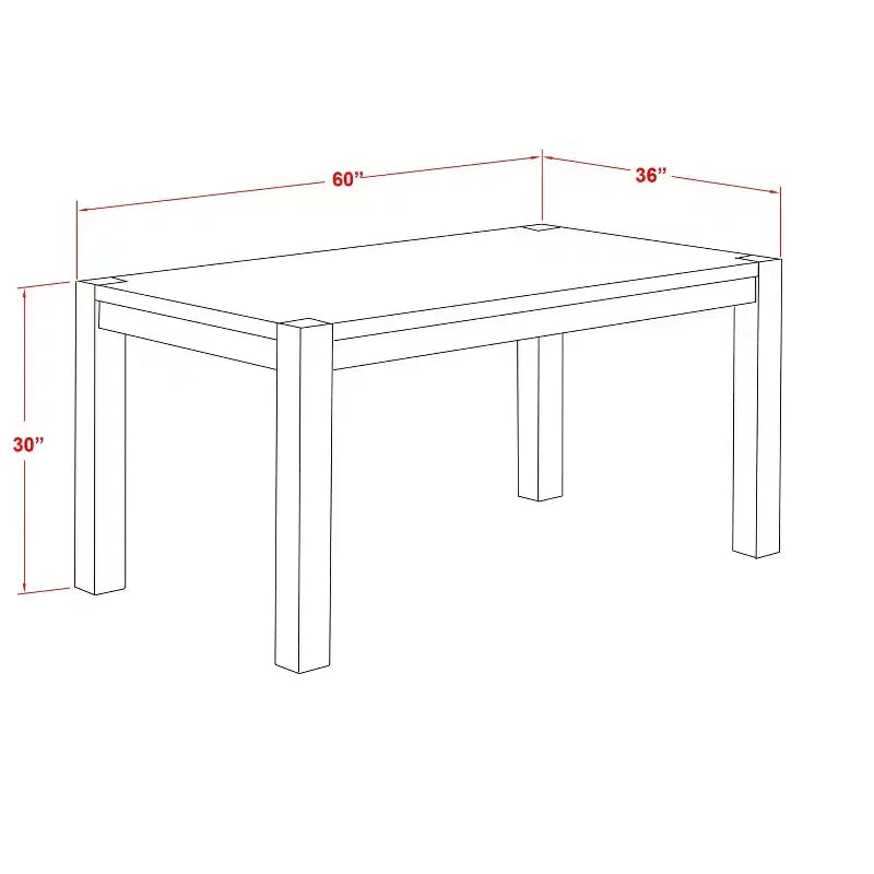 Set da pranzo moderno HomeStock Belmont 5 pezzi - 4 sedie da pranzo, tavolo da pranzo in legno - Seduta in tessuto lino grigio, schienale alto (finitura noce anticato)