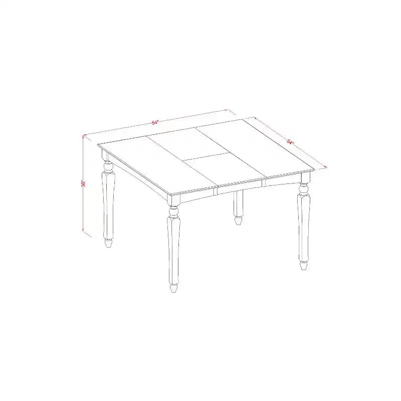 HomeStock Belmont Set tavolo da pranzo da appoggio con prolunga a scomparsa e 8 sedie Parson, finitura nera