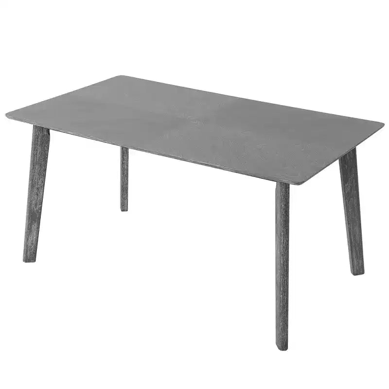Set tavolo da pranzo in legno da 6 pezzi, tavolo rettangolare da sala da pranzo con 4 sedie imbottite e panca