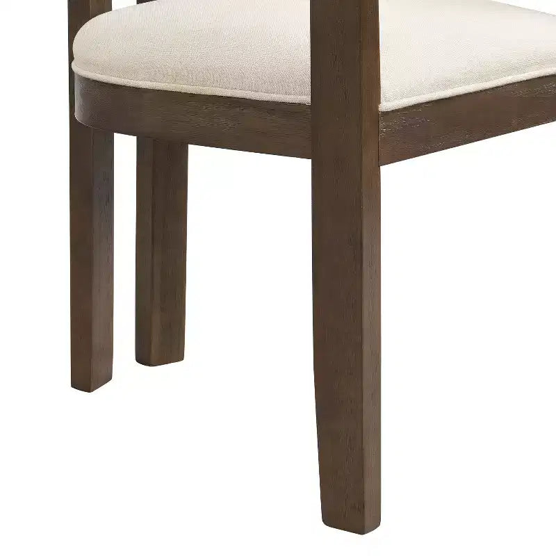 Christopher Knight Home Evangeline Set da pranzo contemporaneo di 7 pezzi in legno di Hevea, imbottito, con tavolo rettangolare di grandi dimensioni