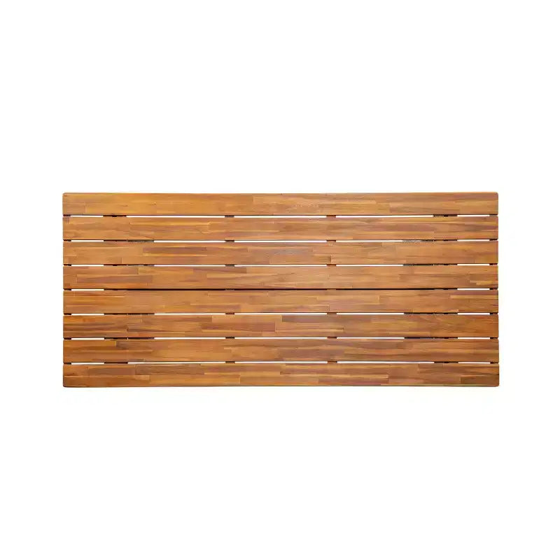 Christopher Knight Home Diana Set da Pranzo Rustico da Esterno 7 Pezzi in Rattan e Legno di Acacia a Doghe con Cuscini