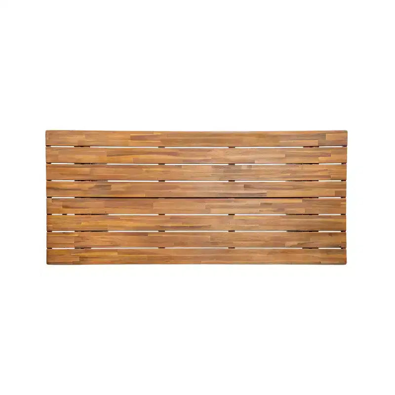 Christopher Knight Home Diana Set da Pranzo Rustico da Esterno 7 Pezzi in Rattan e Legno di Acacia a Doghe con Cuscini