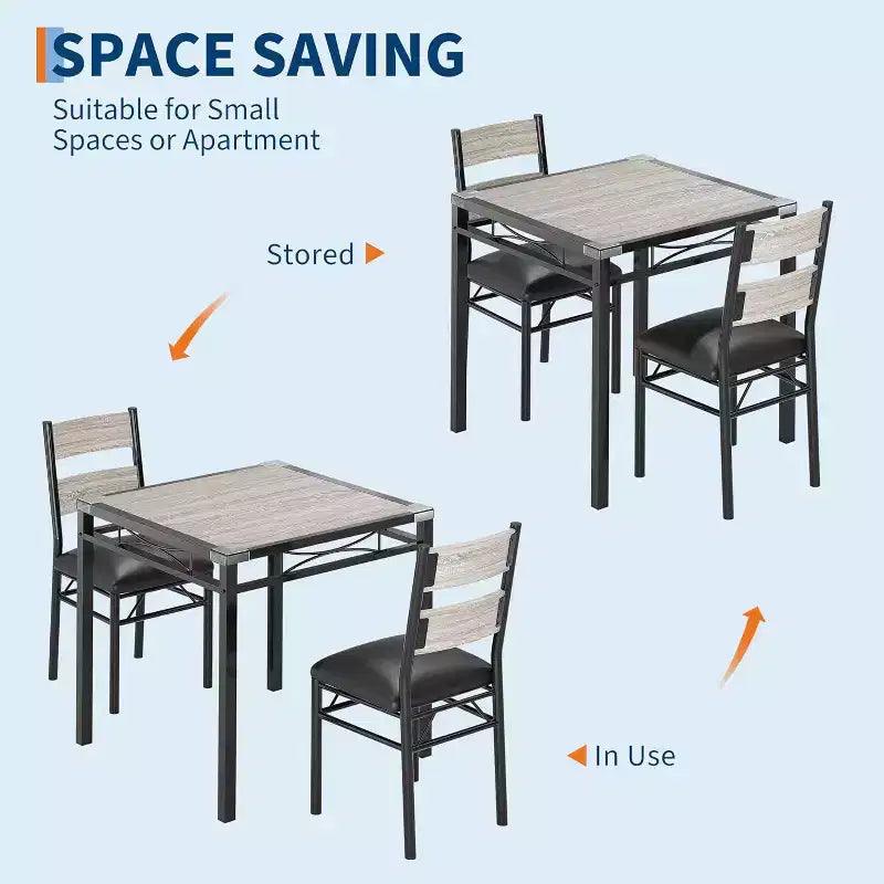 Set da Tavolo da Pranzo, Set da Tavolo da Pranzo con Protezioni Angolari, Set da Tavolo e Sedie da Cucina in Legno con Sedie Imbottite per Sala da Pranzo, Appartamento