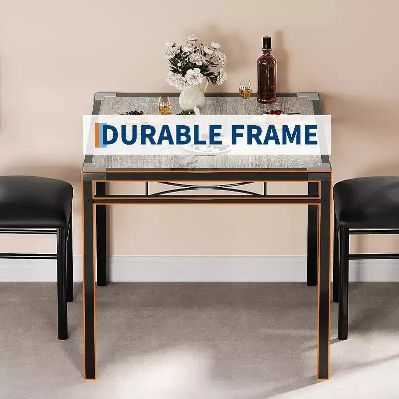 Set da Tavolo da Pranzo, Set da Tavolo da Pranzo con Protezioni Angolari, Set da Tavolo e Sedie da Cucina in Legno con Sedie Imbottite per Sala da Pranzo, Appartamento
