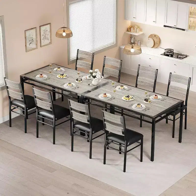 Set da Tavolo da Pranzo, Set da Tavolo da Pranzo con Protezioni Angolari, Set da Tavolo e Sedie da Cucina in Legno con Sedie Imbottite per Sala da Pranzo, Appartamento