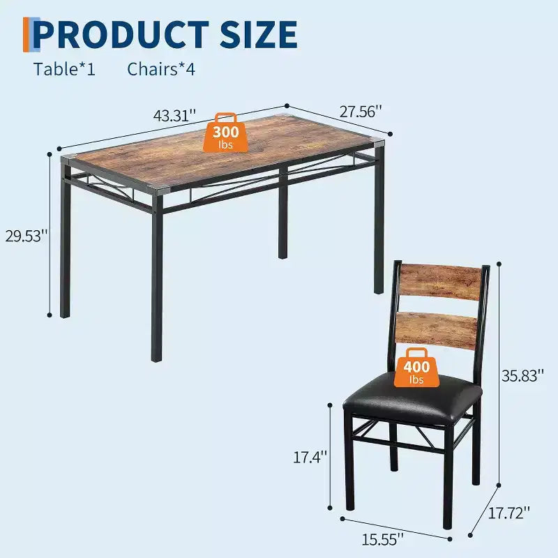 Set da Tavolo da Pranzo, Set da Tavolo da Pranzo con Protezioni Angolari, Set da Tavolo e Sedie da Cucina in Legno con Sedie Imbottite per Sala da Pranzo, Appartamento