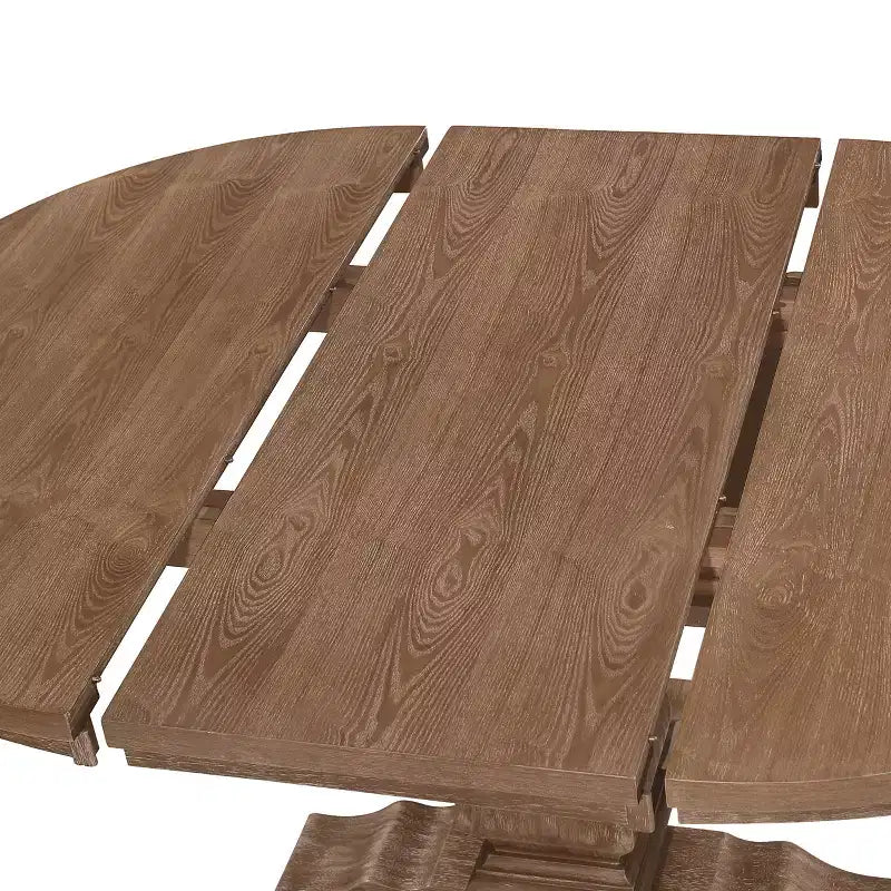 GDFStudio Ladieu Set da pranzo 5 pezzi in legno e tessuto rustico