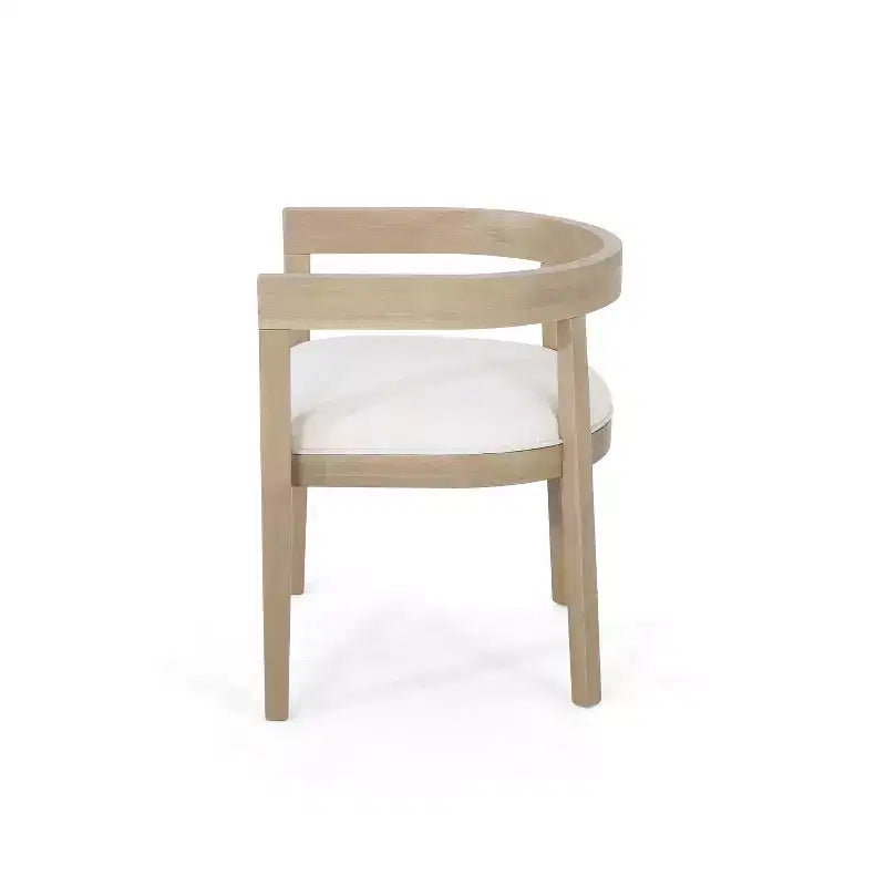 GDFStudio Ladieu Set da pranzo 5 pezzi in legno e tessuto rustico