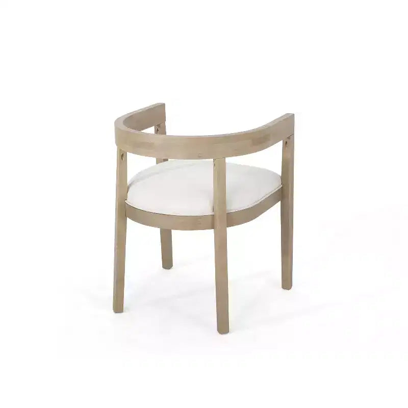 GDFStudio Ladieu Set da pranzo 5 pezzi in legno e tessuto rustico