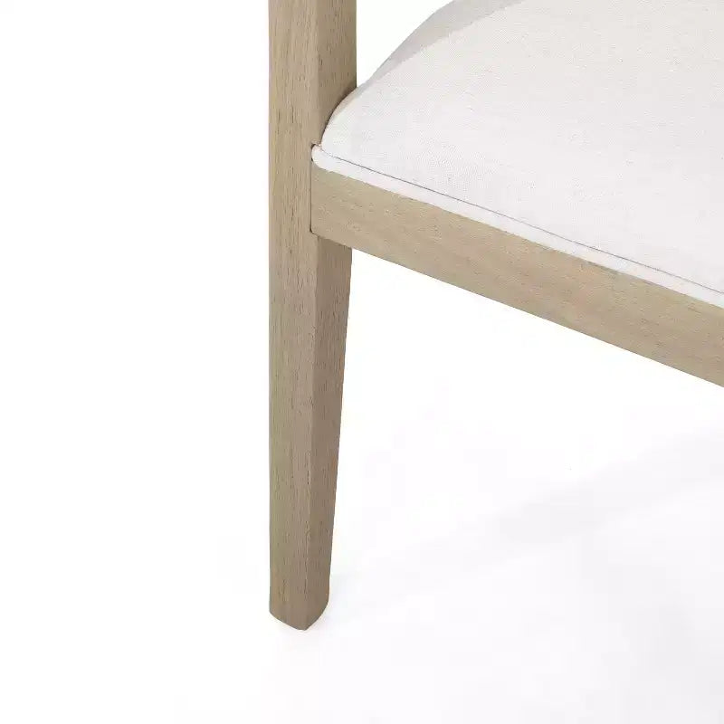 GDFStudio Ladieu Set da pranzo 5 pezzi in legno e tessuto rustico
