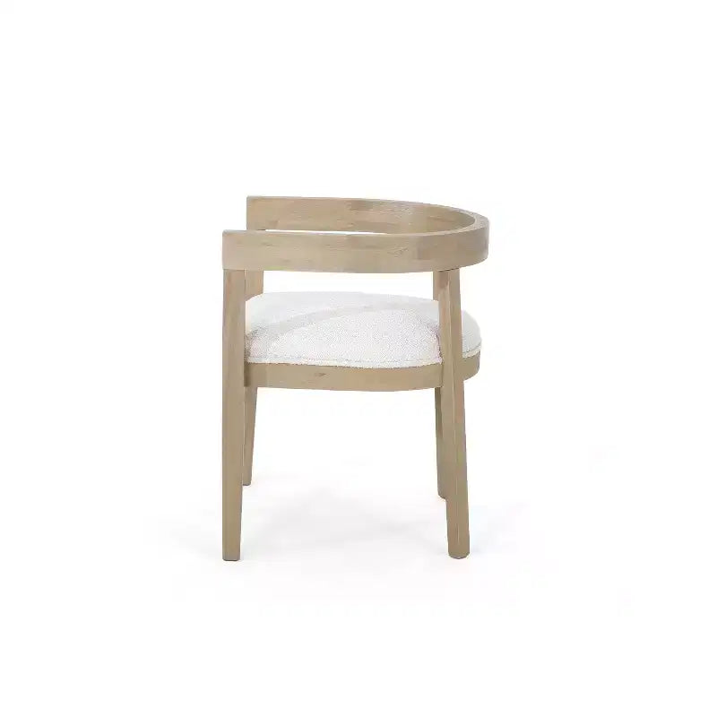 GDFStudio Ladieu Set da pranzo 5 pezzi in legno e tessuto rustico