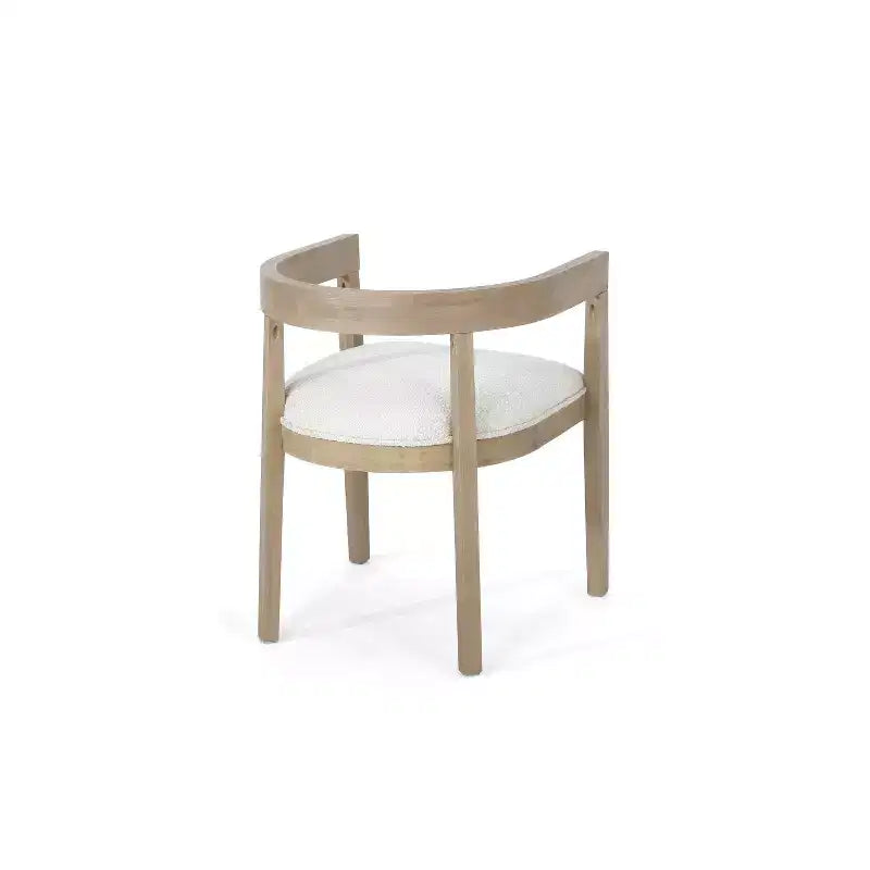 GDFStudio Ladieu Set da pranzo 5 pezzi in legno e tessuto rustico