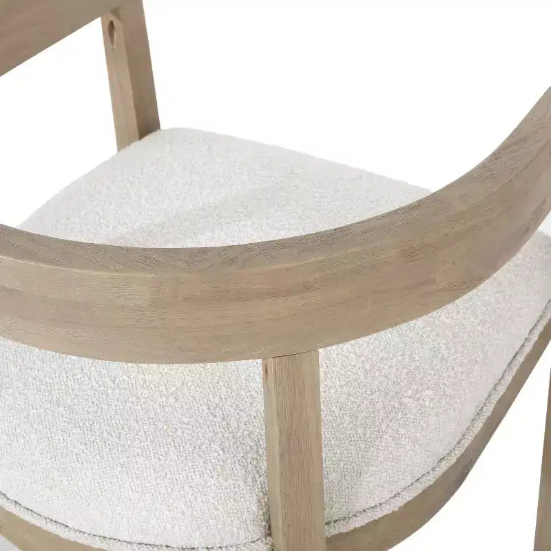 GDFStudio Ladieu Set da pranzo 5 pezzi in legno e tessuto rustico