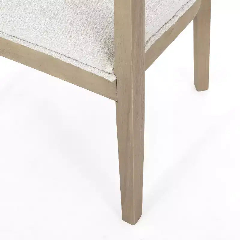 GDFStudio Ladieu Set da pranzo 5 pezzi in legno e tessuto rustico