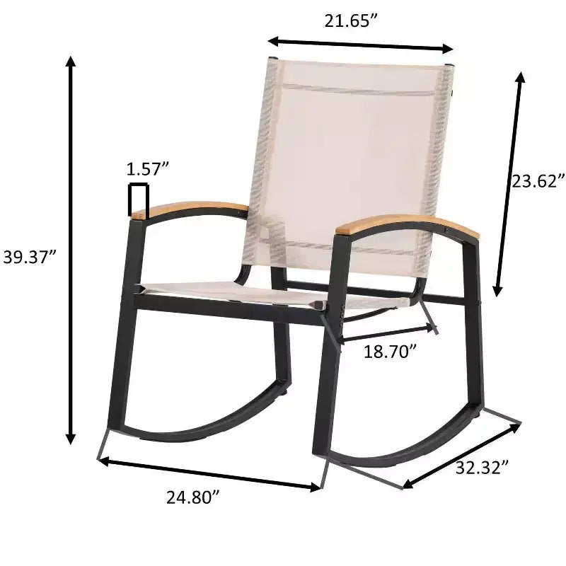 CuisinSmart Set Conversazione da 3 Pezzi per Patio, Set Mobili per Patio Piccolo con Tavolino in Vetro + 2 Sedie, per Giardino sul Retro Balcone