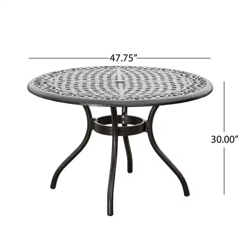 Christopher Knight Home Ridgecrest - Set da pranzo da esterno a 5 pezzi in alluminio