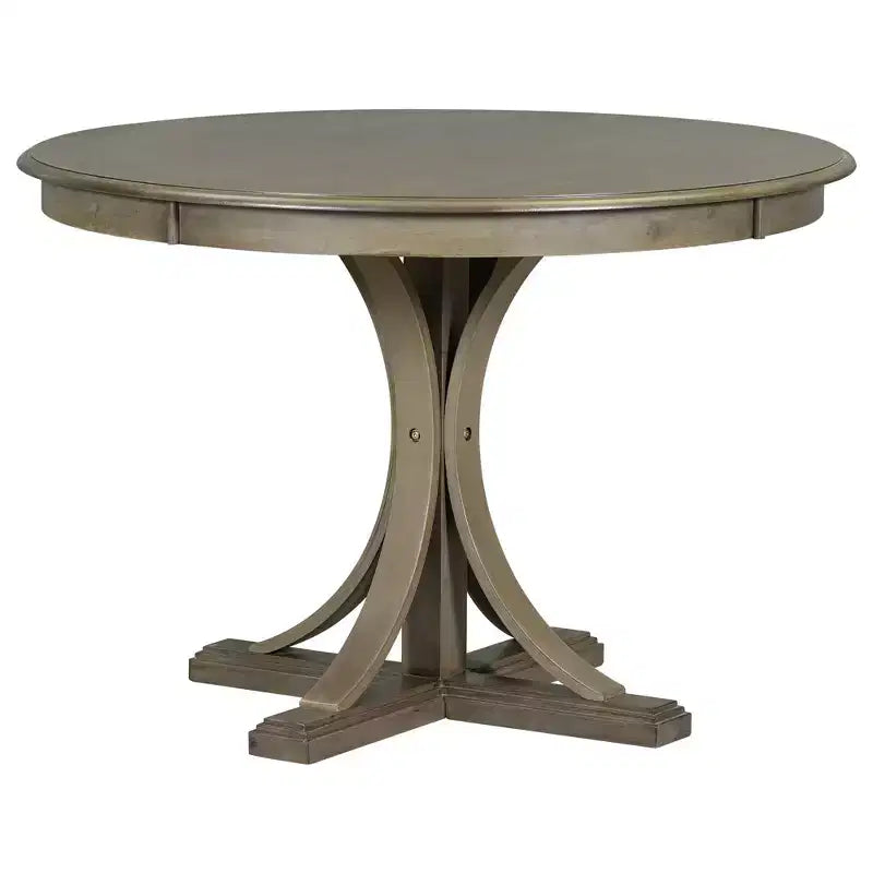 Set da tavolo rotondo da pranzo per 4 persone, set da cucina retrò da 5 pezzi con 4 sedie imbottite