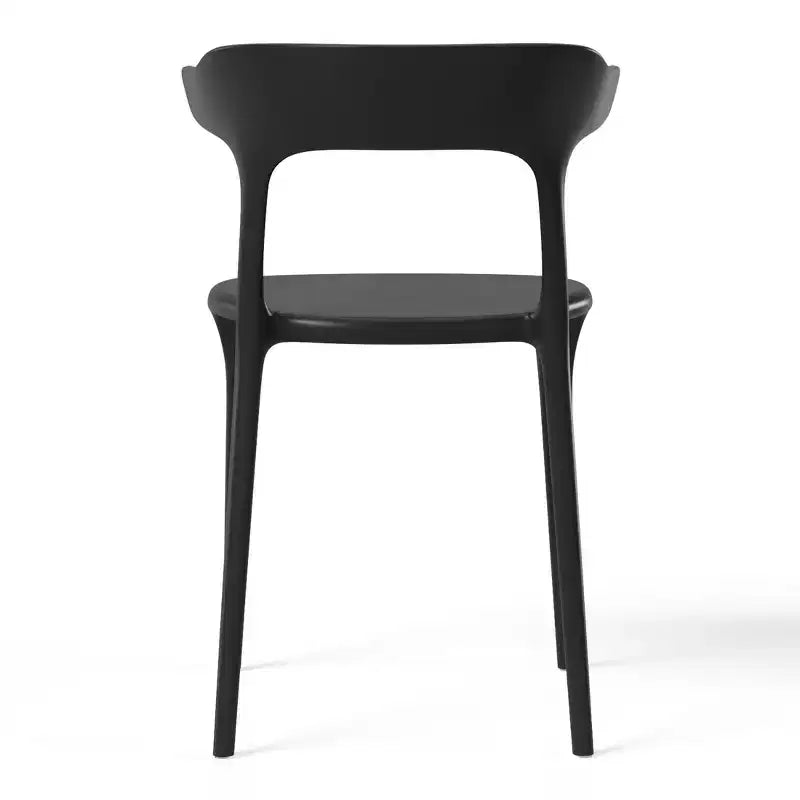 WestinTrends Playa Set da Pranzo da Esterno in Metallo Rettangolare a 7 Pezzi con Sedie da Pranzo Impilabili in Plastica per 6 Persone