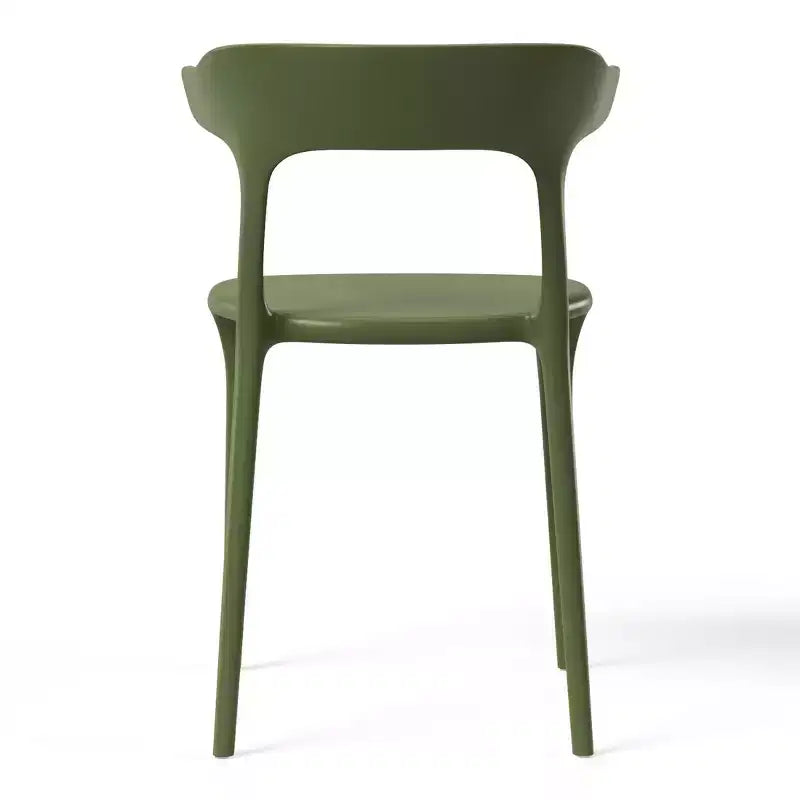 WestinTrends Playa Set da Pranzo da Esterno in Metallo Rettangolare a 7 Pezzi con Sedie da Pranzo Impilabili in Plastica per 6 Persone