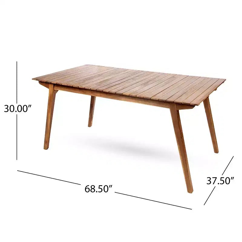 Christopher Knight Home Vivian Set da pranzo da esterno in 7 pezzi in vimini e legno di acacia con cuscini
