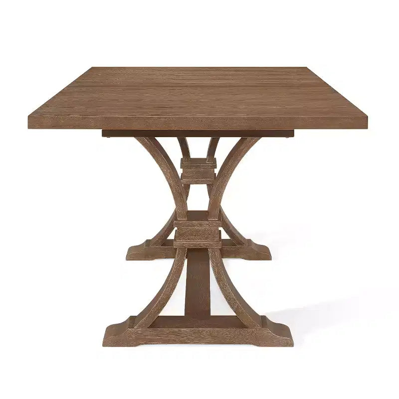 Set da pranzo espandibile Christopher Knight Home Pampas in 7 pezzi in legno, tessuto e canna, stile country francese