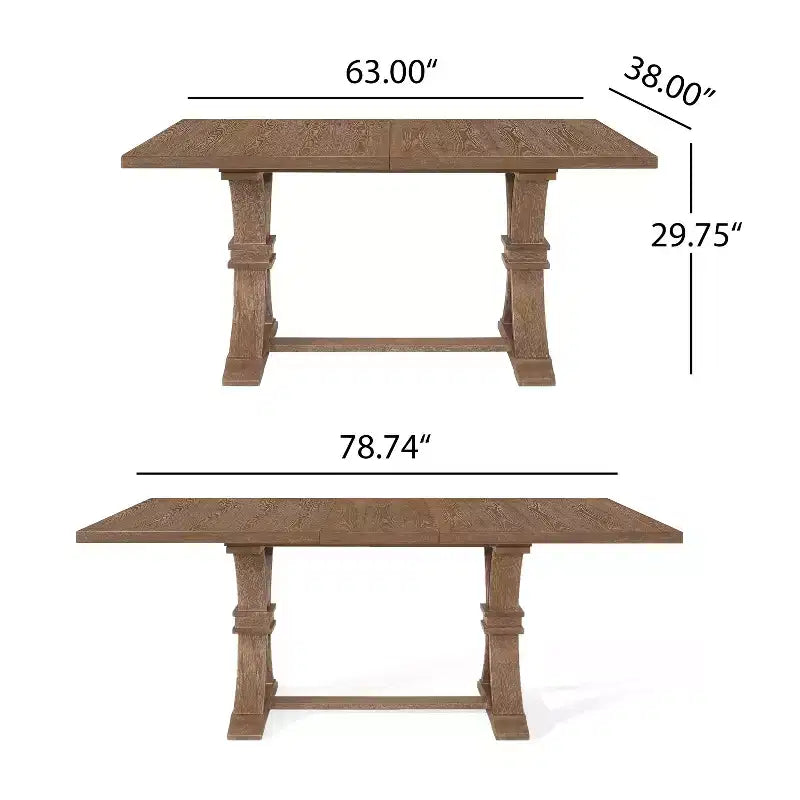Set da pranzo espandibile Christopher Knight Home Pampas in 7 pezzi in legno, tessuto e canna, stile country francese